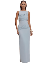 Thumbnail for Backless Maxi Tank Dress Women's Summer Ruched Sexy Thigh High Split Bodycon Elegant Long Dress Fashion, Drestiny, Maxi Dresses, Sleeveless, S, M, L, 4, 6, 8, 10, United States, USA, Canada, Australia, New Zealand, United Kingdom, UK, White, Black, Light Blue, Backless maxi dress, tank maxi dress backless, long backless dress, summer backless maxi dress , casual backless maxi dress, elegant backless maxi dress, shopdrestiny.com