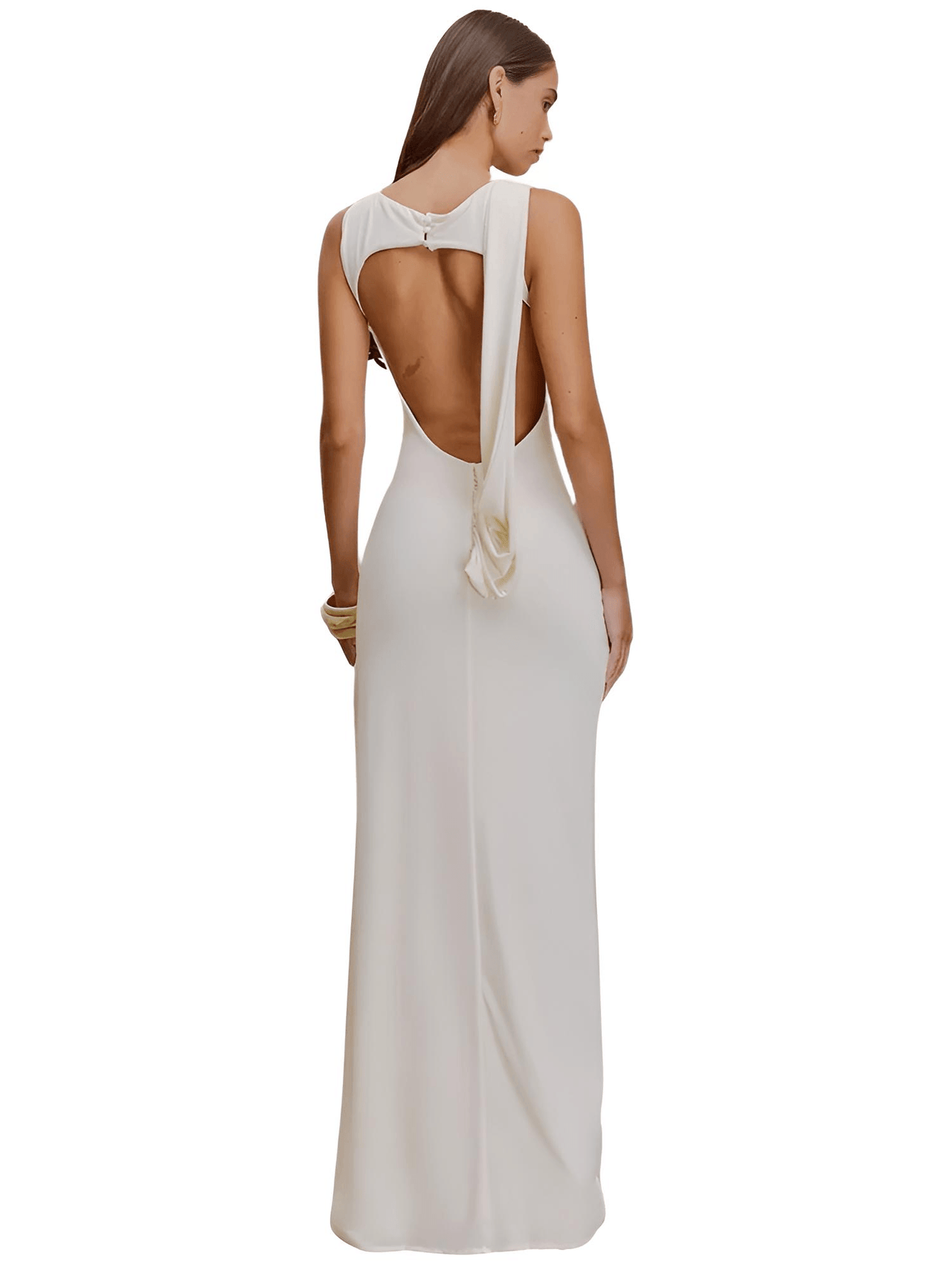 Backless Maxi Tank Dress Women's Summer Ruched Sexy Thigh High Split Bodycon Elegant Long Dress Fashion, Drestiny, Maxi Dresses, Sleeveless, S, M, L, 4, 6, 8, 10, United States, USA, Canada, Australia, New Zealand, United Kingdom, UK, White, Black, Light Blue, Backless maxi dress, tank maxi dress backless, long backless dress, summer backless maxi dress , casual backless maxi dress, elegant backless maxi dress, shopdrestiny.com