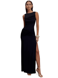 Thumbnail for Backless Maxi Tank Dress Women's Summer Ruched Sexy Thigh High Split Bodycon Elegant Long Dress Fashion, Drestiny, Maxi Dresses, Sleeveless, S, M, L, 4, 6, 8, 10, United States, USA, Canada, Australia, New Zealand, United Kingdom, UK, White, Black, Light Blue, Backless maxi dress, tank maxi dress backless, long backless dress, summer backless maxi dress , casual backless maxi dress, elegant backless maxi dress, shopdrestiny.com