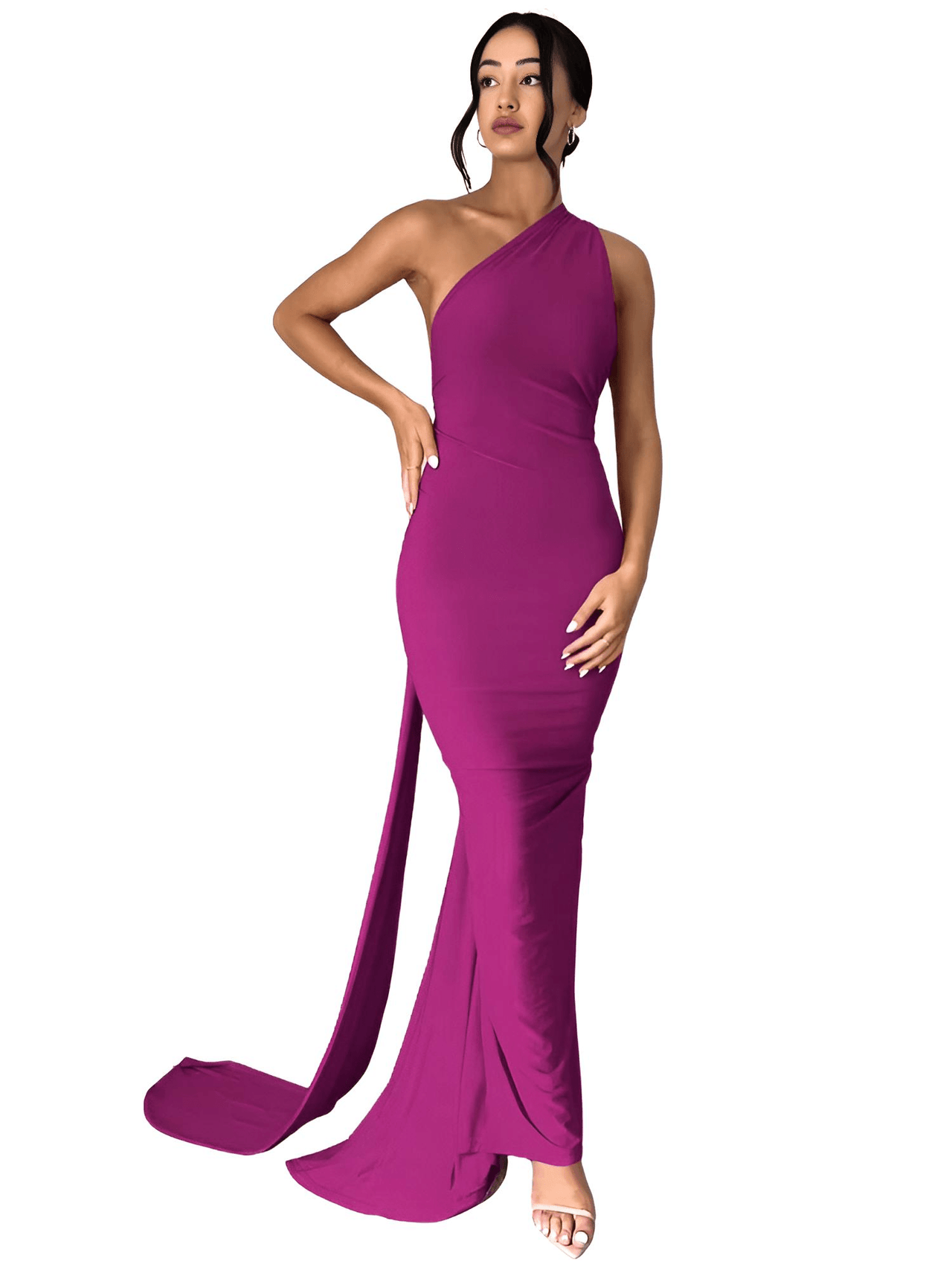 One Shoulder Backless Sexy Maxi Dress - Get Multiple Looks! -, Maxi Dress , Drestiny , Australia, Black, Blue, Canada, Dark Red, FR, Green, Hot Pink, L, M, Maxi Dresses, Mini Dresses, New Zealand, One Shoulder, Orange, Pink, Red, S, Sky Blue, Sleeveless, United Kingdom, United States, White, Wine Red , Drestiny ,  Brown, Purple, Blue, www.shopdrestiny.com