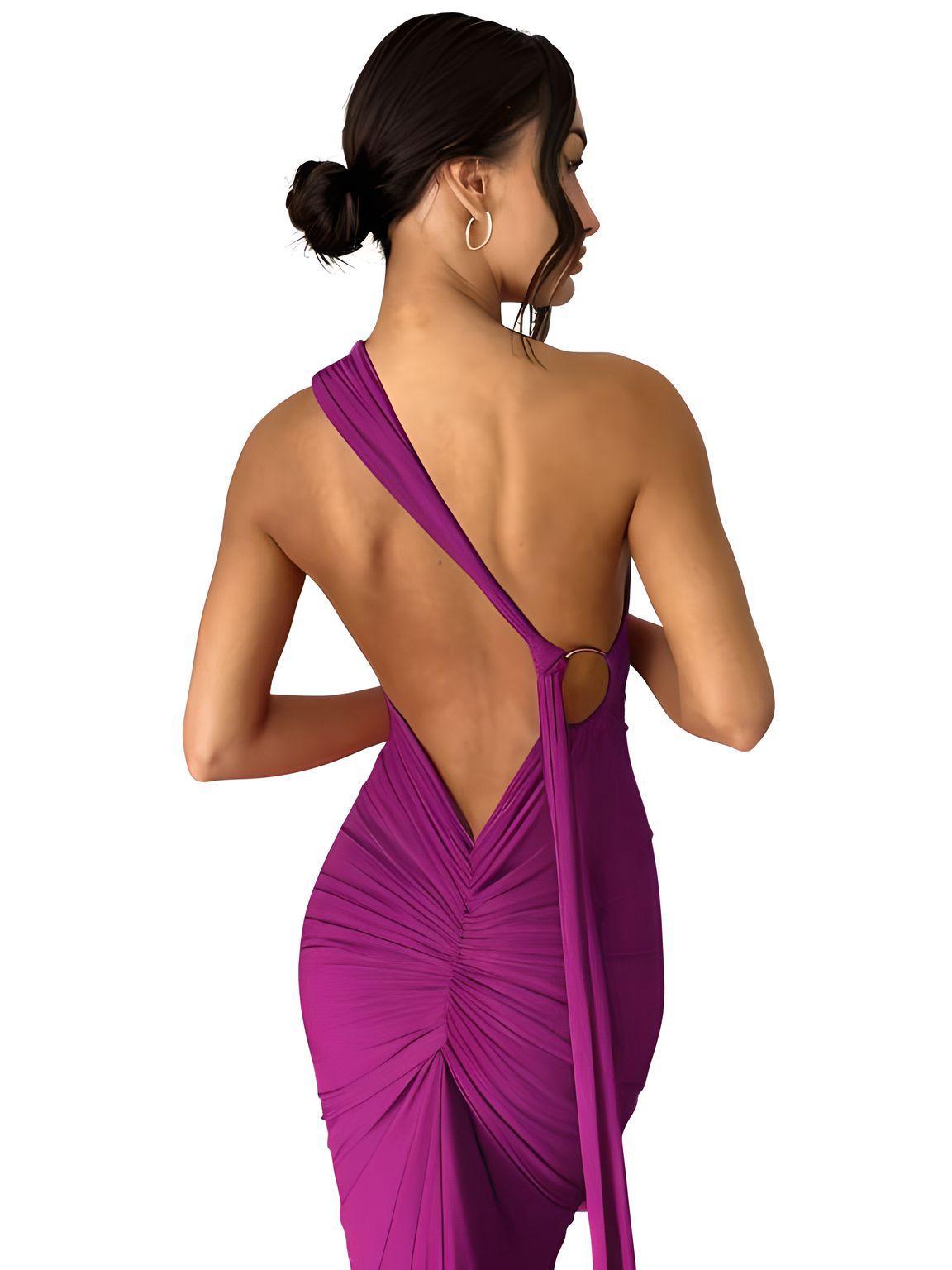One Shoulder Backless Sexy Maxi Dress - Get Multiple Looks! -, Maxi Dress , Drestiny , Australia, Black, Blue, Canada, Dark Red, FR, Green, Hot Pink, L, M, Maxi Dresses, Mini Dresses, New Zealand, One Shoulder, Orange, Pink, Red, S, Sky Blue, Sleeveless, United Kingdom, United States, White, Wine Red , Drestiny ,  Brown, Purple, Blue, www.shopdrestiny.com