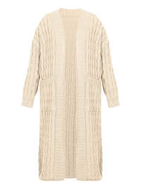 Thumbnail for Knit Women's Extra Long Cardigan With Pockets -, Cardigans , Drestiny , 4XL, 5XL, Apricot, Australia, Black, Cardigans, Deep Pink, Green, Grey, New Zealand, Orange, Red, Sweaters, United Kingdom, United States, XL, XXL, XXXL, Yellow , Drestiny , www.shopdrestiny.com