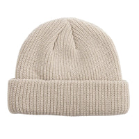 Thumbnail for Beige knit beanie on a white background