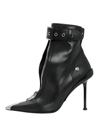 Thumbnail for Belt Buckle Front Zipper High Fashion Short Boots Women's -, Shoes , Drestiny , Australia, Black, Boots, FR, Heels, High Heels, New Zealand, Red, Stilettos, United Kingdom, United States , Drestiny , www.shopdrestiny.com