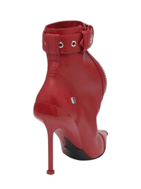 Thumbnail for Belt Buckle Front Zipper High Fashion Short Boots Women's -, Shoes , Drestiny , Australia, Black, Boots, FR, Heels, High Heels, New Zealand, Red, Stilettos, United Kingdom, United States , Drestiny , www.shopdrestiny.com