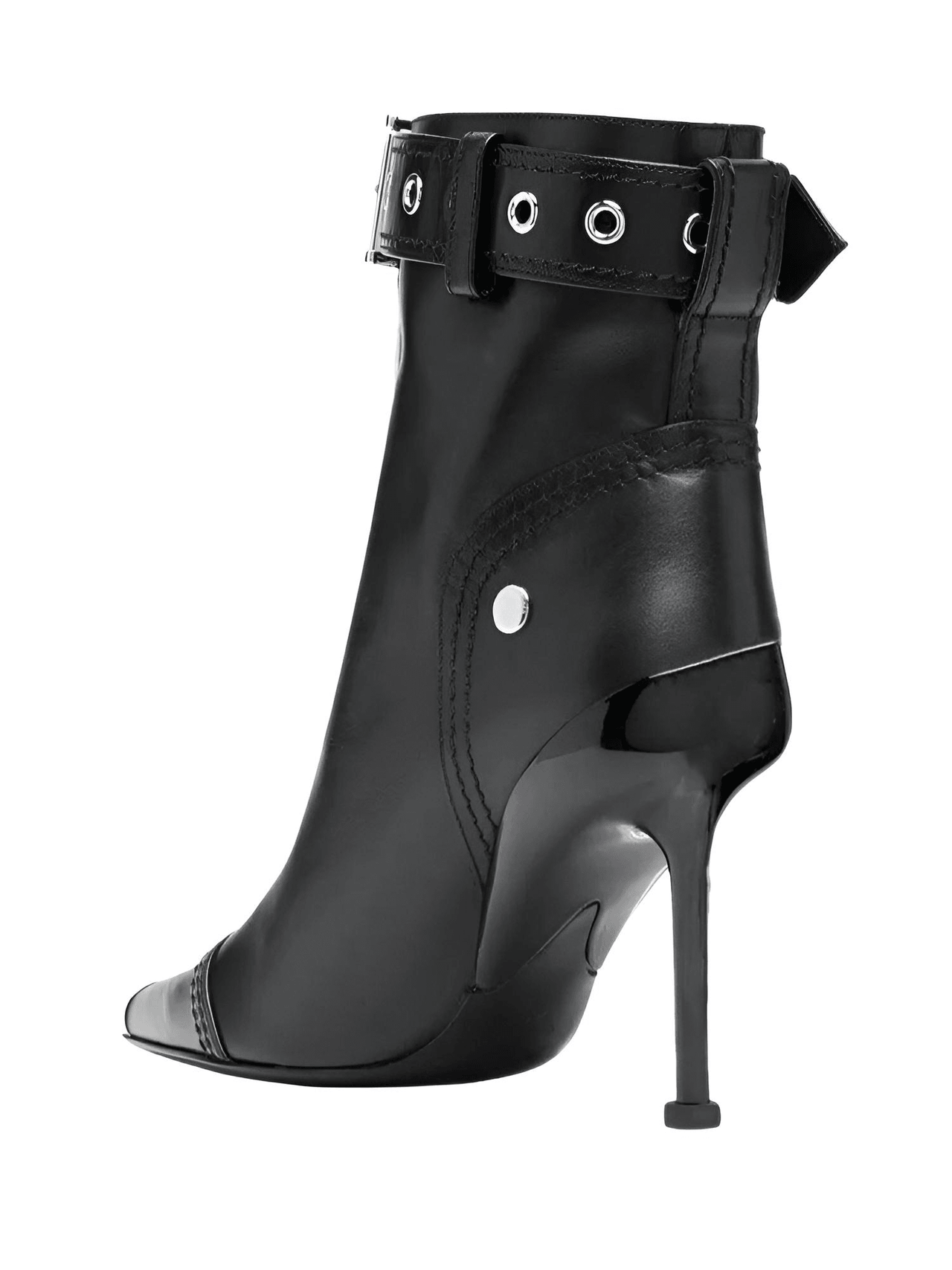 Belt Buckle Front Zipper High Fashion Short Boots Women's -, Shoes , Drestiny , Australia, Black, Boots, FR, Heels, High Heels, New Zealand, Red, Stilettos, United Kingdom, United States , Drestiny , www.shopdrestiny.com