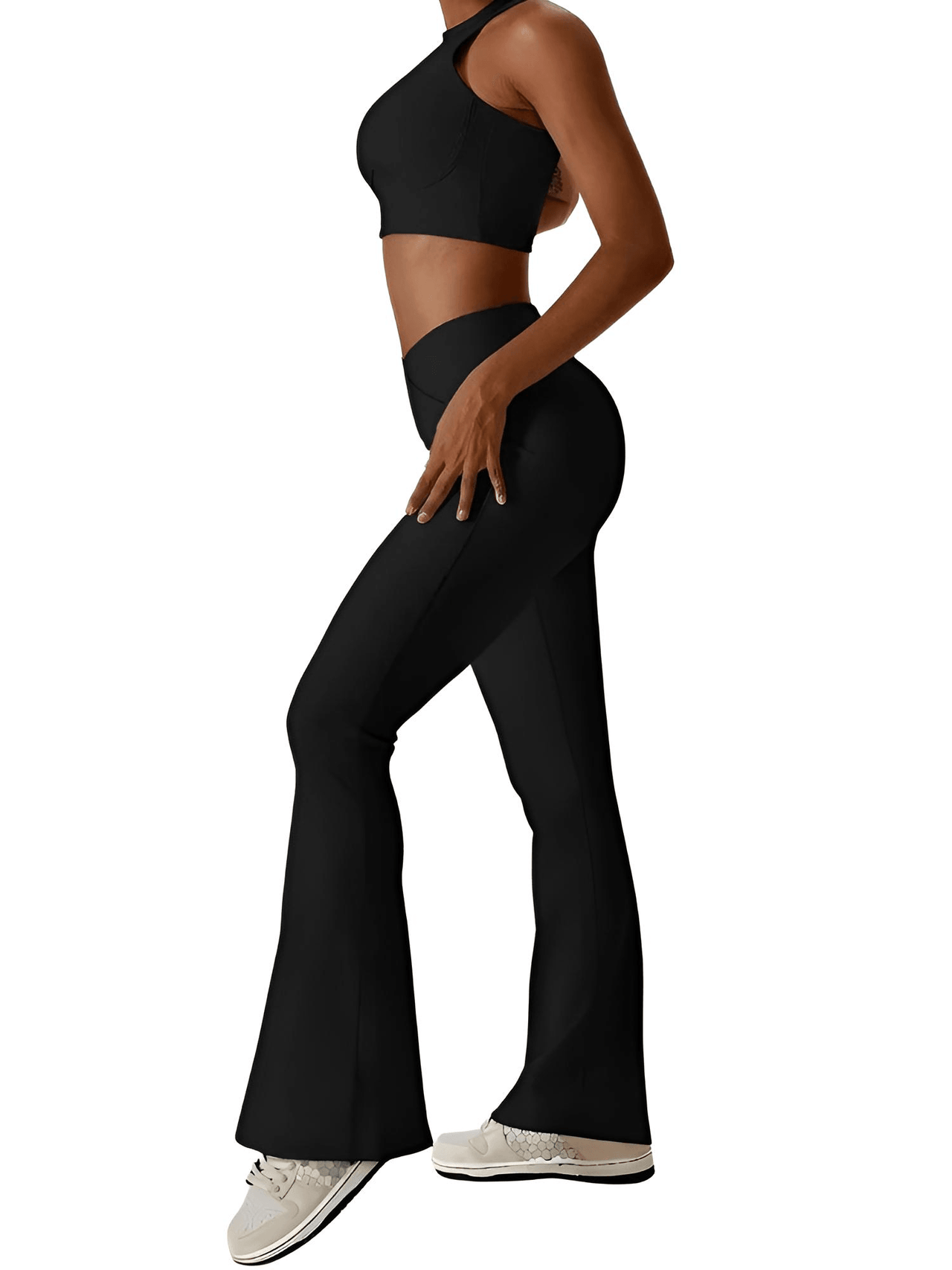 Flare Leg Yoga Pants Women's High Waist Wide Leg Pants -, Pants , Drestiny , 10, 12, 14, 8, Australia, Black, Blue, Casual Pants, Green, L, Light Blue, M, New Zealand, Olive Green, S, Sky Blue, United Kingdom, United States, White, XL , Drestiny , www.shopdrestiny.com