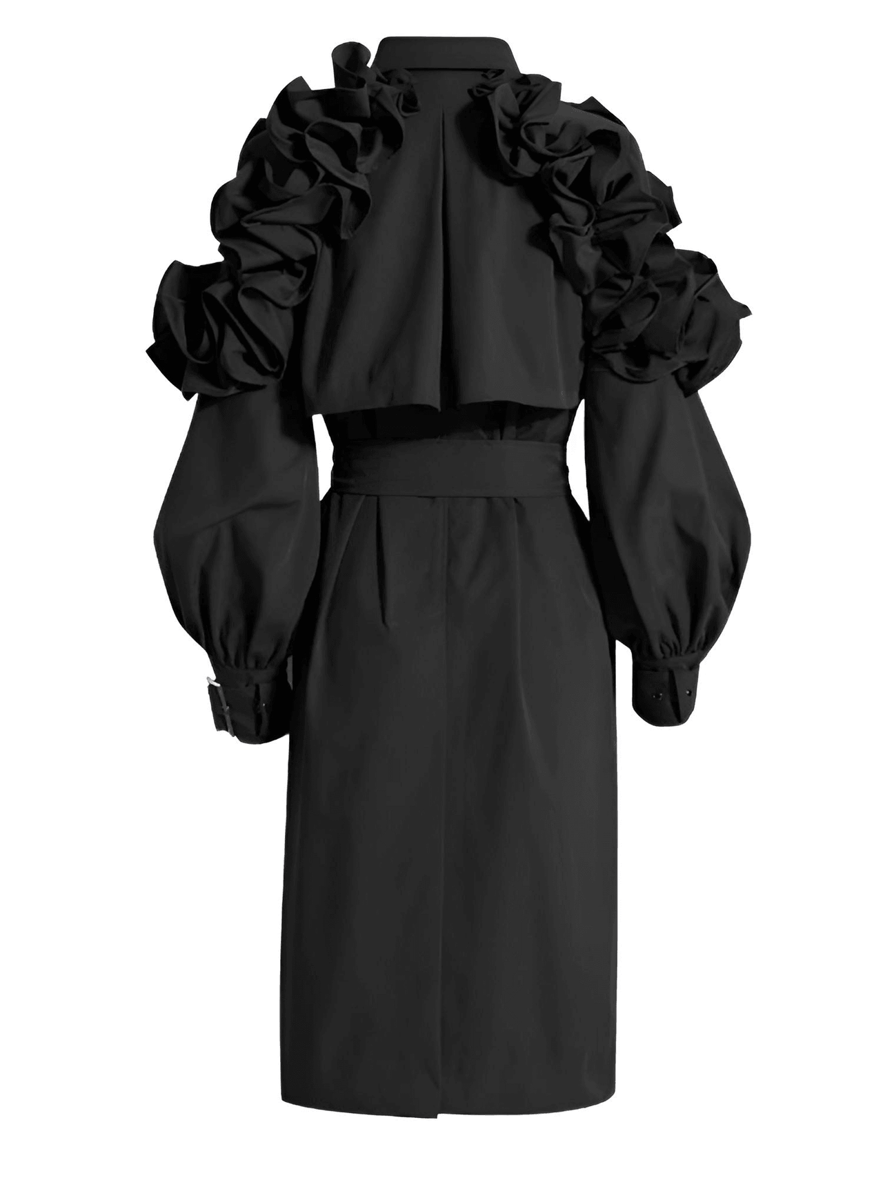 Black Khaki Long Trench Coat Women's Belt Elegant Chic Stylish Luxury Clothes Runway Fashion -, Coat , Drestiny , Australia, Black, Canada, Coats, Khaki, L, M, New Zealand, S, Trench Coats, United Kingdom, United States, XL, XXL , Drestiny , www.shopdrestiny.com