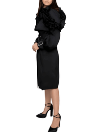 Thumbnail for Black Khaki Long Trench Coat Women's Belt Elegant Chic Stylish Luxury Clothes Runway Fashion -, Coat , Drestiny , Australia, Black, Canada, Coats, Khaki, L, M, New Zealand, S, Trench Coats, United Kingdom, United States, XL, XXL , Drestiny , www.shopdrestiny.com