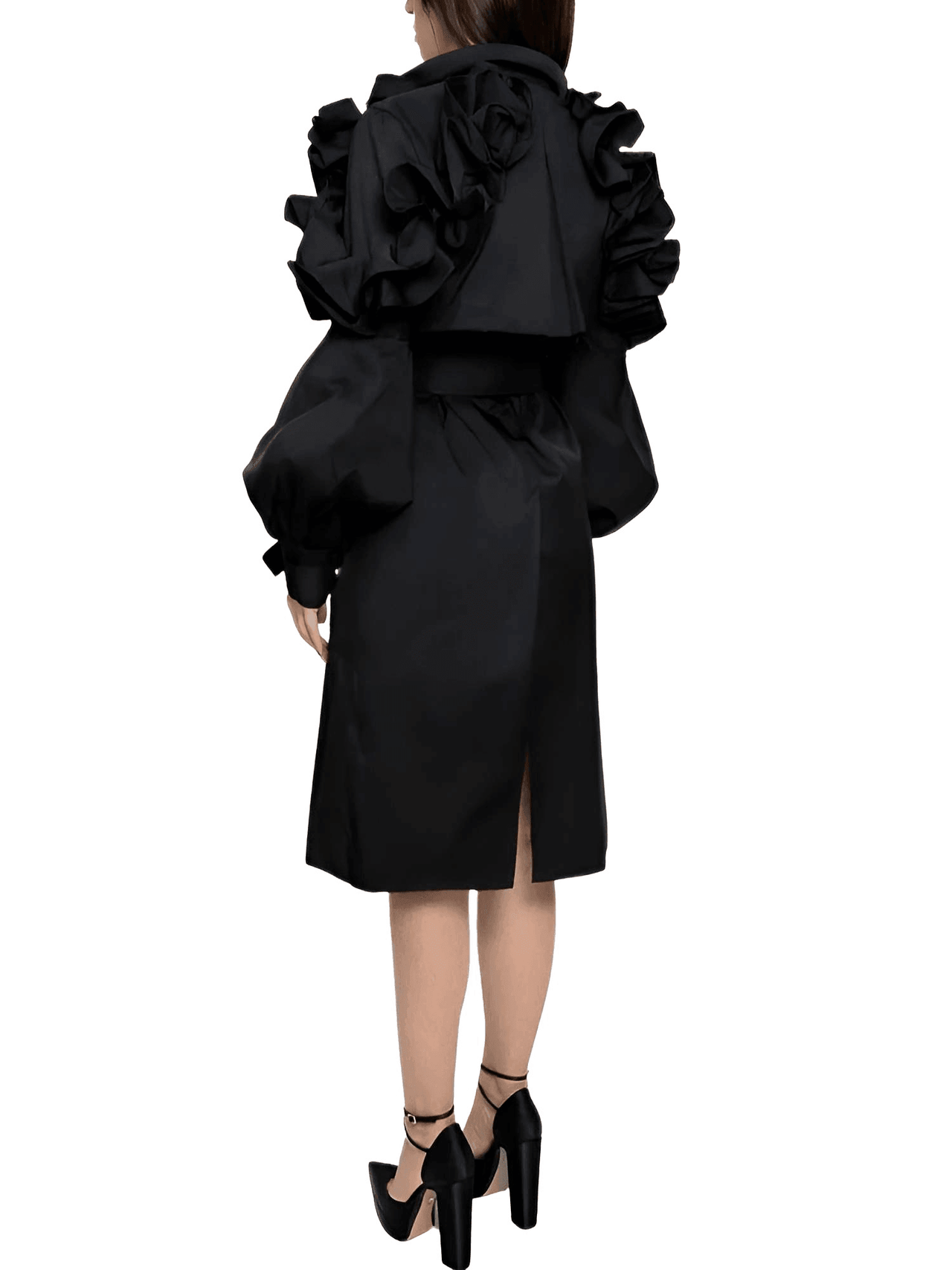 Black Khaki Long Trench Coat Women's Belt Elegant Chic Stylish Luxury Clothes Runway Fashion -, Coat , Drestiny , Australia, Black, Canada, Coats, Khaki, L, M, New Zealand, S, Trench Coats, United Kingdom, United States, XL, XXL , Drestiny , www.shopdrestiny.com