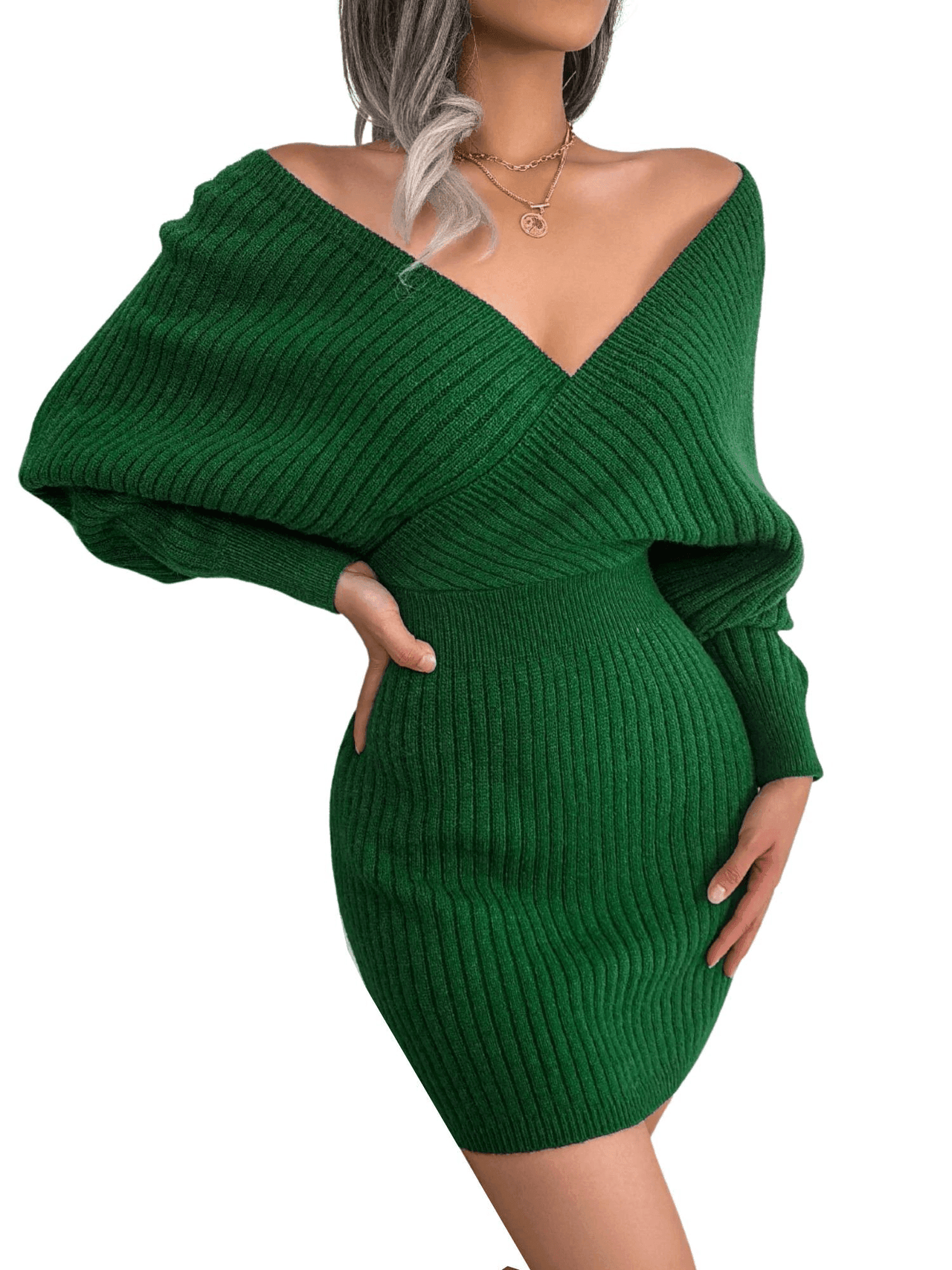 Bodycon Mini Sweater Dresses For Women 2025 Casual Long Sleeve Knit Dress, Drestiny, S, M, L, Mini Dresses, Long Sleeves, Deep V Neck, Backless, United States, USA, Australia, New Zealand, United Kingdom, UK, Lavender, Purple, Sky Blue, Light Blue, White, Ivory, Black, Claret, Dark Red, Wine Red, Green, mini sweater dress, short sweater dress, sweater dress mini, casual mini sweater dress, jumper mini dress, casual mini jumper dress, shopdrestiny.com