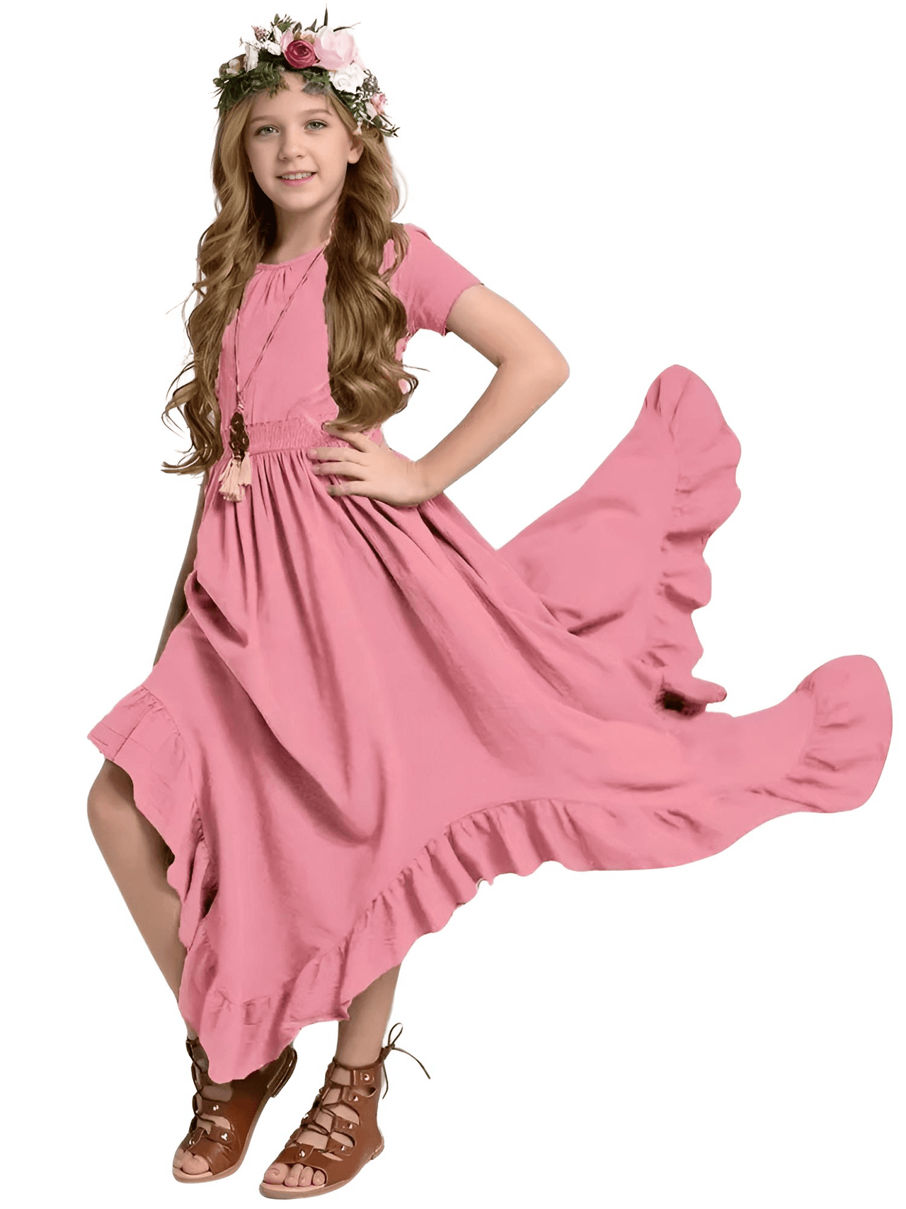 Boho Dresses For Girls -, Dress , Drestiny , 10T, 12T, 14T, 3T, 4T, 6T, 8T, Australia, Beige, Brown, Canada, Coffee, Dark Green, Dark Grey, Dresses, FR, Girls, Green, New Zealand, Pink, Purple, Red, Sleeveless, TD, United Kingdom, United States, White , Drestiny , www.shopdrestiny.com