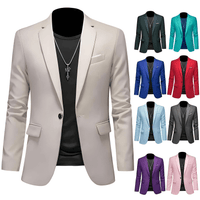 Thumbnail for Boutique Fashion Solid Color High-End Men's Casual Blazer Business Groom Wedding Blazers for Men Suit Jacket Coat, Drestiny, Jackets, Blazers, S, M, L, XL, XXL, 3XL, United States, USA, Australia, United Kingdom, UK, Apricot, Sky Blue, Wine Red, Purple, Dark Green, Dark Grey, Royal Blue, Lake Blue, Yellow, Red, White, Black, Light Pink, Navy Blue, Light Grey, Light Green, men's casual blazer,  men's sport coat casual, men's unstructured blazer, shopdrestiny.com