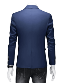 Thumbnail for Boutique Fashion Solid Color High-End Men's Casual Blazer Business Groom Wedding Blazers for Men Suit Jacket Coat, Drestiny, Jackets, Blazers, S, M, L, XL, XXL, 3XL, United States, USA, Australia, United Kingdom, UK, Apricot, Sky Blue, Wine Red, Purple, Dark Green, Dark Grey, Royal Blue, Lake Blue, Yellow, Red, White, Black, Light Pink, Navy Blue, Light Grey, Light Green, men's casual blazer,  men's sport coat casual, men's unstructured blazer, shopdrestiny.com