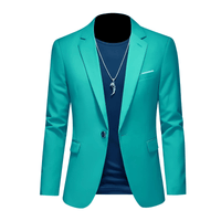 Thumbnail for Boutique Fashion Solid Color High-End Men's Casual Blazer Business Groom Wedding Blazers for Men Suit Jacket Coat, Drestiny, Jackets, Blazers, S, M, L, XL, XXL, 3XL, United States, USA, Australia, United Kingdom, UK, Apricot, Sky Blue, Wine Red, Purple, Dark Green, Dark Grey, Royal Blue, Lake Blue, Yellow, Red, White, Black, Light Pink, Navy Blue, Light Grey, Light Green, men's casual blazer,  men's sport coat casual, men's unstructured blazer, shopdrestiny.com