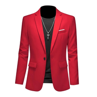 Thumbnail for Boutique Fashion Solid Color High-End Men's Casual Blazer Business Groom Wedding Blazers for Men Suit Jacket Coat, Drestiny, Jackets, Blazers, S, M, L, XL, XXL, 3XL, United States, USA, Australia, United Kingdom, UK, Apricot, Sky Blue, Wine Red, Purple, Dark Green, Dark Grey, Royal Blue, Lake Blue, Yellow, Red, White, Black, Light Pink, Navy Blue, Light Grey, Light Green, men's casual blazer,  men's sport coat casual, men's unstructured blazer, shopdrestiny.com