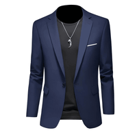 Thumbnail for Boutique Fashion Solid Color High-End Men's Casual Blazer Business Groom Wedding Blazers for Men Suit Jacket Coat, Drestiny, Jackets, Blazers, S, M, L, XL, XXL, 3XL, United States, USA, Australia, United Kingdom, UK, Apricot, Sky Blue, Wine Red, Purple, Dark Green, Dark Grey, Royal Blue, Lake Blue, Yellow, Red, White, Black, Light Pink, Navy Blue, Light Grey, Light Green, men's casual blazer,  men's sport coat casual, men's unstructured blazer, shopdrestiny.com