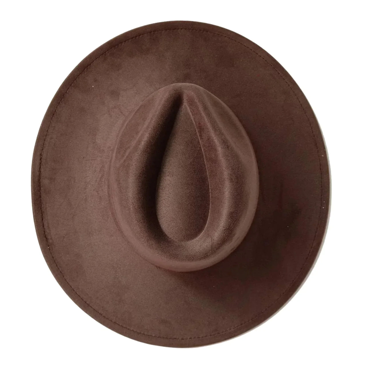 Brown fedora hat on a white background