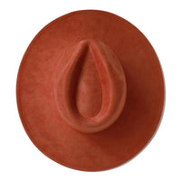 Thumbnail for Burnt orange fedora hat on a white background