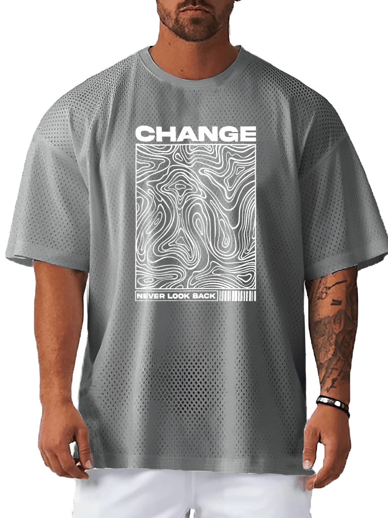 Change Never Look Back Print Oversized Gym T-Shirt Bodybuilding Muscle Short Sleeve Tops Men's Sport Fitness Shirt -, T-Shirts , Drestiny , Australia, Black, Canada, Casual Shirts, Gender_Men, Grey, L, M, New Zealand, Purple, Short Sleeves, T-Shirts, United Kingdom, United States, White, XL, XXL , Drestiny , www.shopdrestiny.com