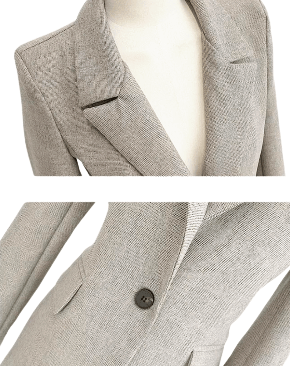 Chic Business Suit Jacket Vest and Straight Pants Suit Set For Women -, Suits , Drestiny , Australia, Blazers, Canada, Dress Pants, Grey, Khaki, L, M, New Zealand, Pant Sets, Pant Suits, Pants Sets, S, Suits, United Kingdom, United States, Vests, XL , Drestiny , www.shopdrestiny.com