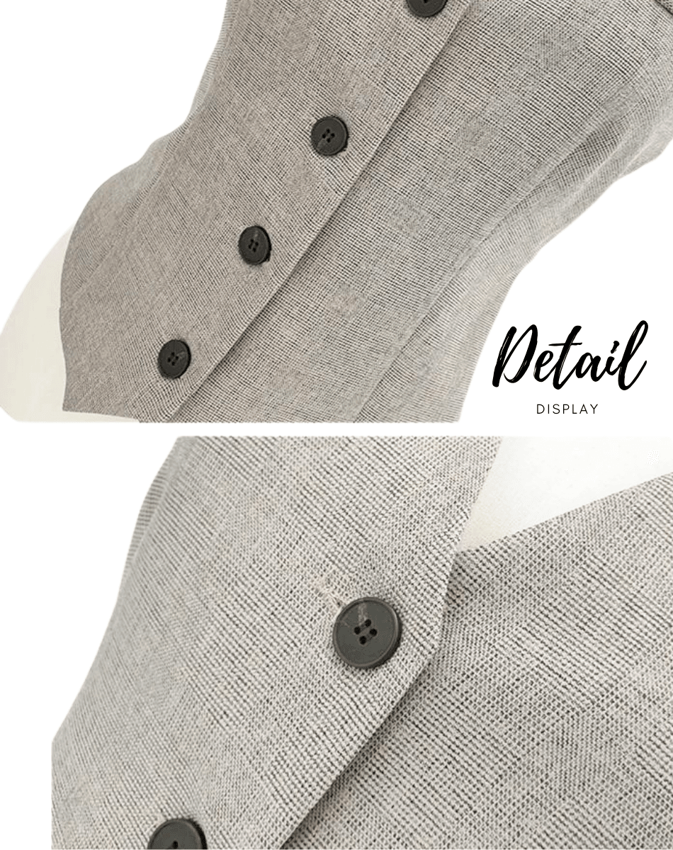 Chic Business Suit Jacket Vest and Straight Pants Suit Set For Women -, Suits , Drestiny , Australia, Blazers, Canada, Dress Pants, Grey, Khaki, L, M, New Zealand, Pant Sets, Pant Suits, Pants Sets, S, Suits, United Kingdom, United States, Vests, XL , Drestiny , www.shopdrestiny.com