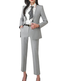 Thumbnail for Gray suit with white shirt and tie on a white background