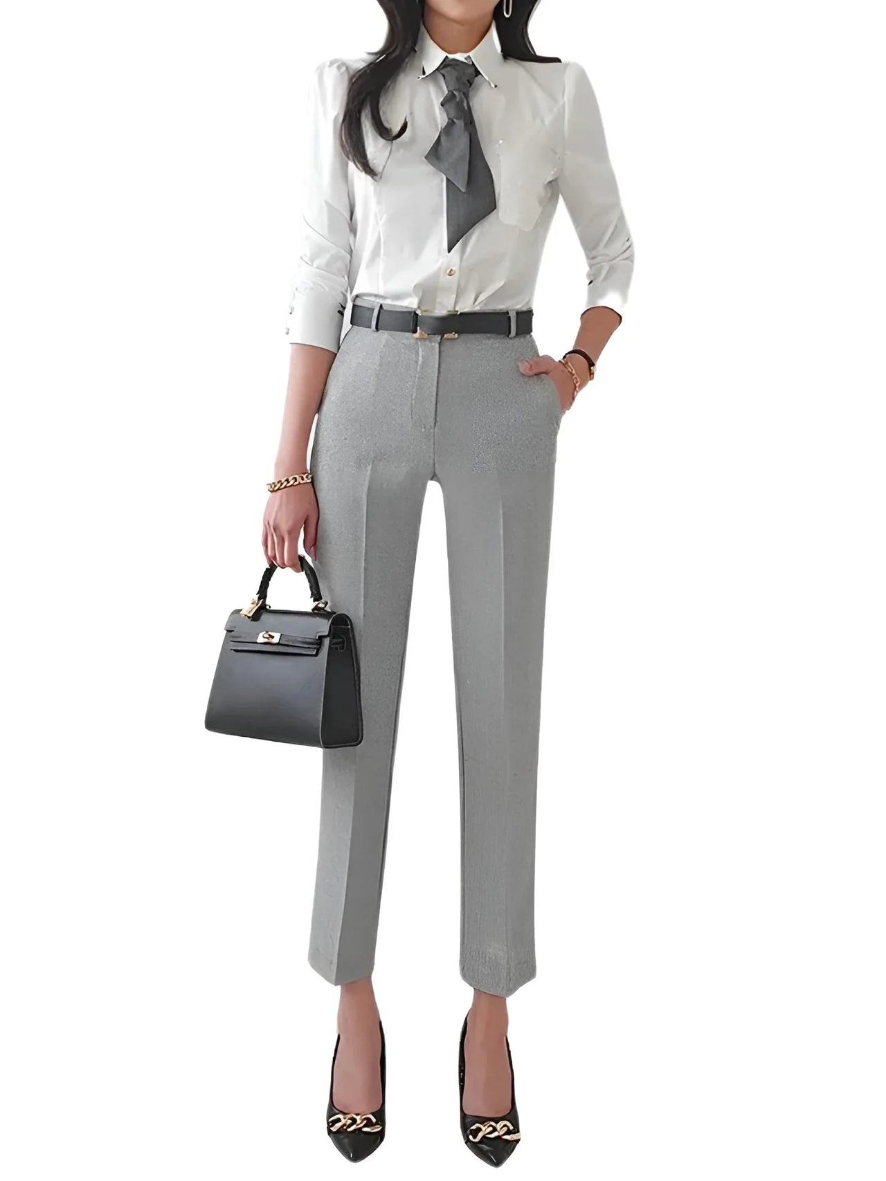 Chic Business Suit Jacket Vest and Straight Pants Suit Set For Women -, Suits , Drestiny , Australia, Blazers, Canada, Dress Pants, Grey, Khaki, L, M, New Zealand, Pant Sets, Pant Suits, Pants Sets, S, Suits, United Kingdom, United States, Vests, XL , Drestiny , www.shopdrestiny.com