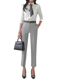 Thumbnail for Chic Business Suit Jacket Vest and Straight Pants Suit Set For Women -, Suits , Drestiny , Australia, Blazers, Canada, Dress Pants, Grey, Khaki, L, M, New Zealand, Pant Sets, Pant Suits, Pants Sets, S, Suits, United Kingdom, United States, Vests, XL , Drestiny , www.shopdrestiny.com