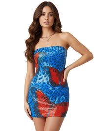 Thumbnail for Chic Strapless Sequin Mini Dress Women’s Summer Beach Style Sleeveless Party Dress Sexy Backless Lady Dress