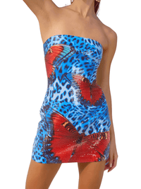 Thumbnail for Chic Strapless Sequin Mini Dress Women’s Summer Beach Style Sleeveless Party Dress Sexy Backless Lady Dress