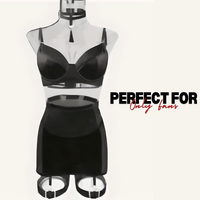 Thumbnail for Satin Pajama Set Long Sleeve Belted Robe + Cami Top And Shorts Women's Sleepwear, Drestiny, Sets, Skirt Sets, Skirts, Bras, Bra & Underwear Sets, Chokers, Garter Belts, Red, Black, S, M, L, United States, USA, Canada, Australia, New Zealand, United Kingdom, sexy lingerie sets, lingerie sets for women, sexy lingerie sets uk, lingerie sets for women uk, sexy lingerie sets sale uk, shopdrestiny.com