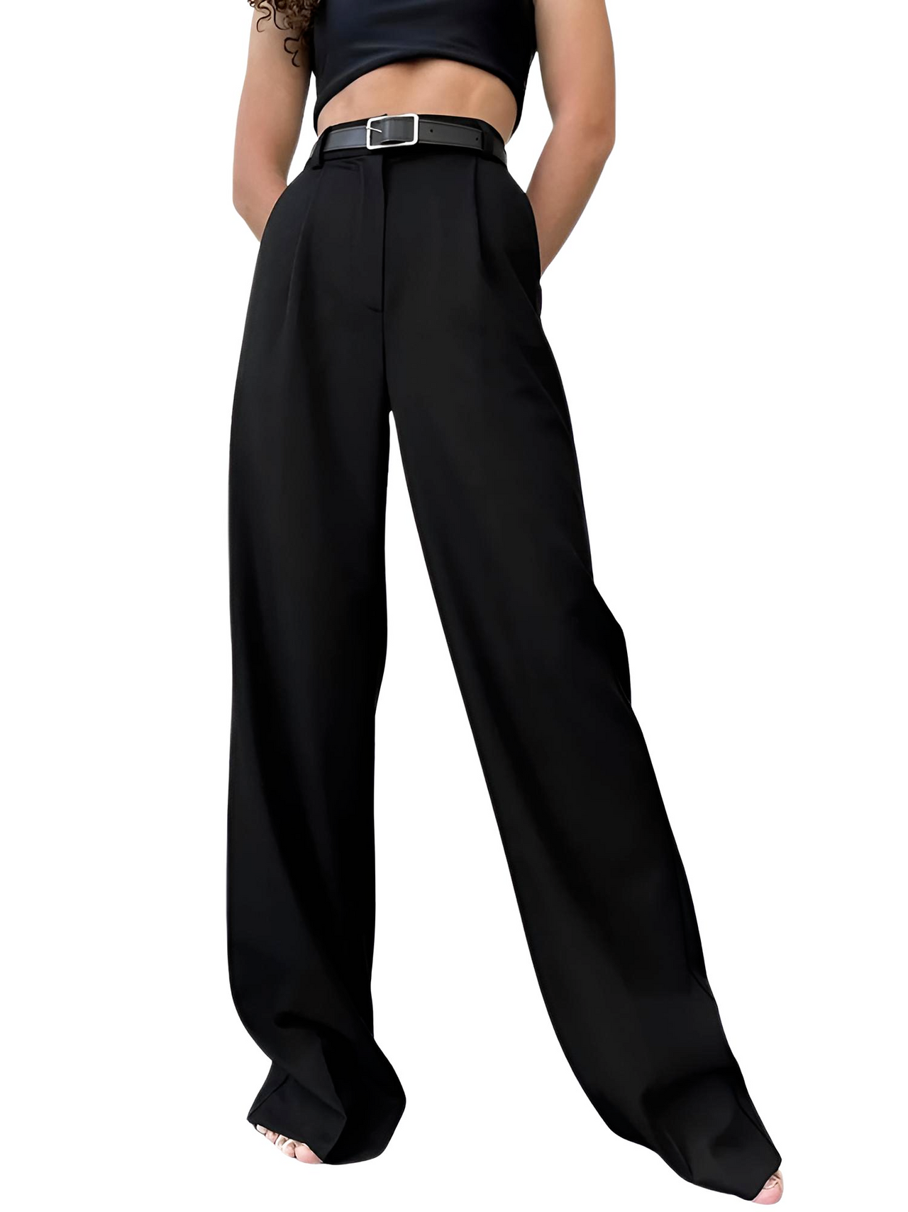Classic Formal Women's Straight Leg Pants Spring and Summer Versatile Casual Wear Loose Fit Office Wide Leg Pants, Drestiny, Grey, Apricot, Black, S, M, L, 4, 6, 8, 10, Casual Pants, Dress Pants, United States, USA, Canada, Australia, New Zealand, United Kingdom, UK, best women's straight leg pants, black women's straight leg pants, women's straight leg pants dressy, shopdrestiny.com