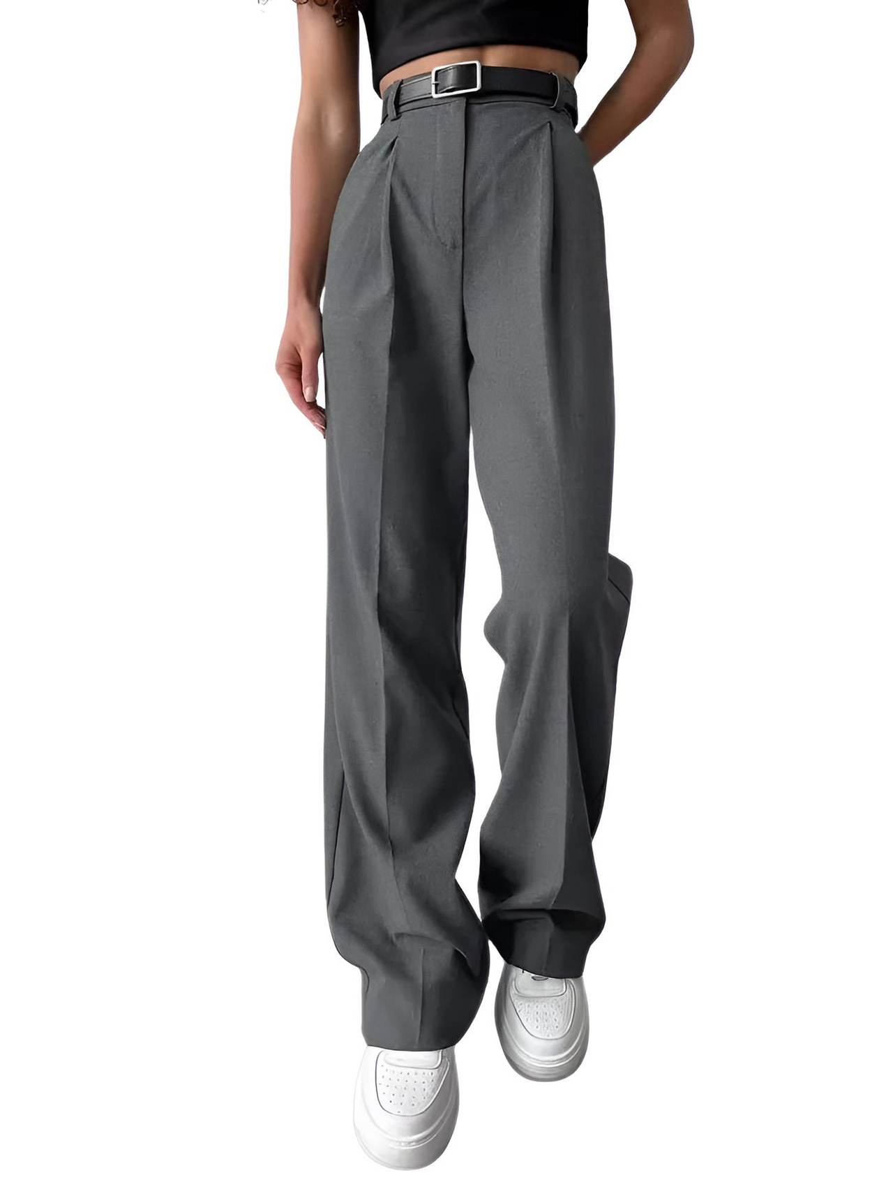 Classic Formal Women's Straight Leg Pants Spring and Summer Versatile Casual Wear Loose Fit Office Wide Leg Pants, Drestiny, Grey, Apricot, Black, S, M, L, 4, 6, 8, 10, Casual Pants, Dress Pants, United States, USA, Canada, Australia, New Zealand, United Kingdom, UK, best women's straight leg pants, black women's straight leg pants, women's straight leg pants dressy, shopdrestiny.com