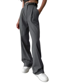 Thumbnail for Classic Formal Women's Straight Leg Pants Spring and Summer Versatile Casual Wear Loose Fit Office Wide Leg Pants, Drestiny, Grey, Apricot, Black, S, M, L, 4, 6, 8, 10, Casual Pants, Dress Pants, United States, USA, Canada, Australia, New Zealand, United Kingdom, UK, best women's straight leg pants, black women's straight leg pants, women's straight leg pants dressy, shopdrestiny.com