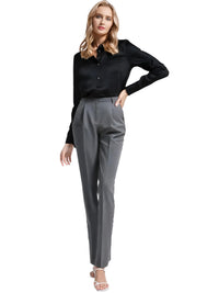 Thumbnail for Classic Formal Women's Straight Leg Pants Spring and Summer Versatile Casual Wear Loose Fit Office Wide Leg Pants, Drestiny, Grey, Apricot, Black, S, M, L, 4, 6, 8, 10, Casual Pants, Dress Pants, United States, USA, Canada, Australia, New Zealand, United Kingdom, UK, best women's straight leg pants, black women's straight leg pants, women's straight leg pants dressy, shopdrestiny.com
