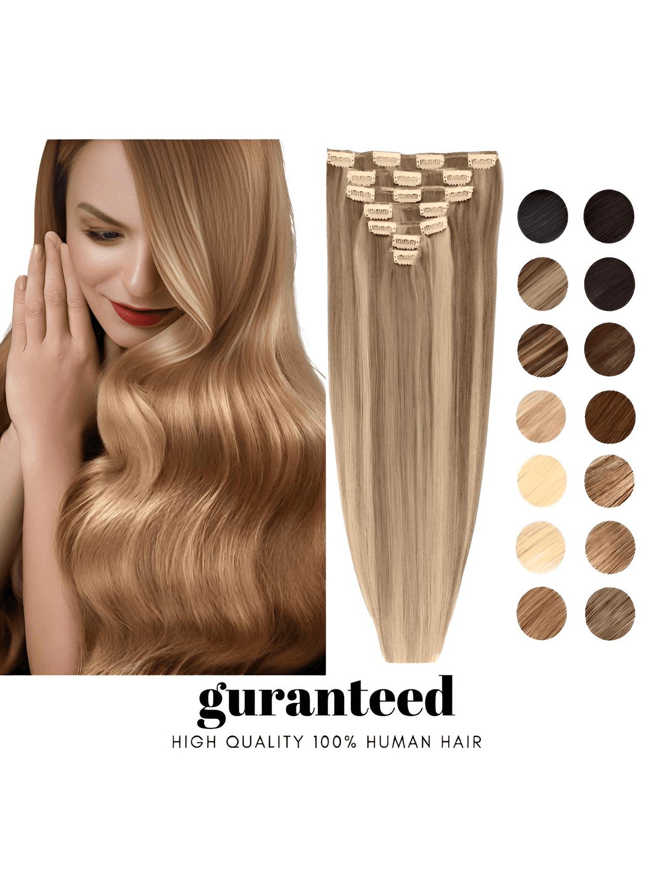 Clip In Real Human Hair Extensions - Free Color Matching! -, Hair Extensions , Drestiny , Australia, Black, Blonde, Brown, Burgundy, Canada, FR, Hair Extensions, New Zealand, Red, United Kingdom, United States , Drestiny , www.shopdrestiny.com