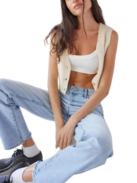 Thumbnail for Cotton Stretchy Ribbed Women's Sleeveless Tube Top Crop Top -, Crop Tops , Drestiny , Australia, Black, Brown, Canada, Casual Shirts, Crop Tops, Dark Blue, Dark Grey, Gender_Women, M, New Zealand, S, Sleeveless, Tube Tops, United Kingdom, United States, White , Drestiny , www.shopdrestiny.com