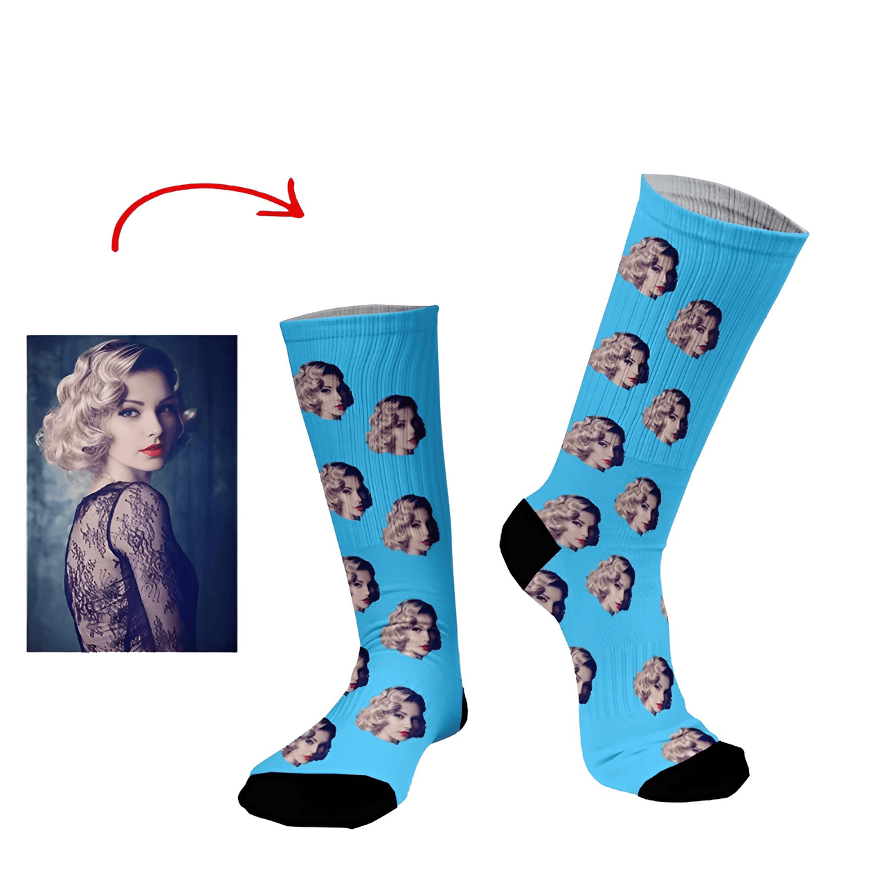 Customized Avatar Socks -, Socks , Drestiny , Australia, Black, Blue, Canada, Gender_Men, Gender_Women, Green, New Zealand, Pink, Purple, Red, Socks, United Kingdom, United States, White, Yellow , Drestiny , www.shopdrestiny.com