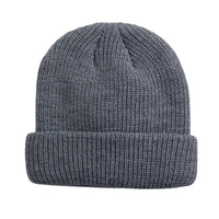 Thumbnail for Gray knit beanie on a white background