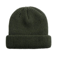 Thumbnail for Army green knit beanie on a white background