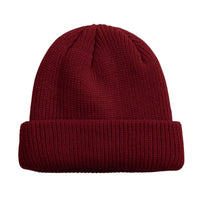 Thumbnail for Wine red knit beanie on a white background