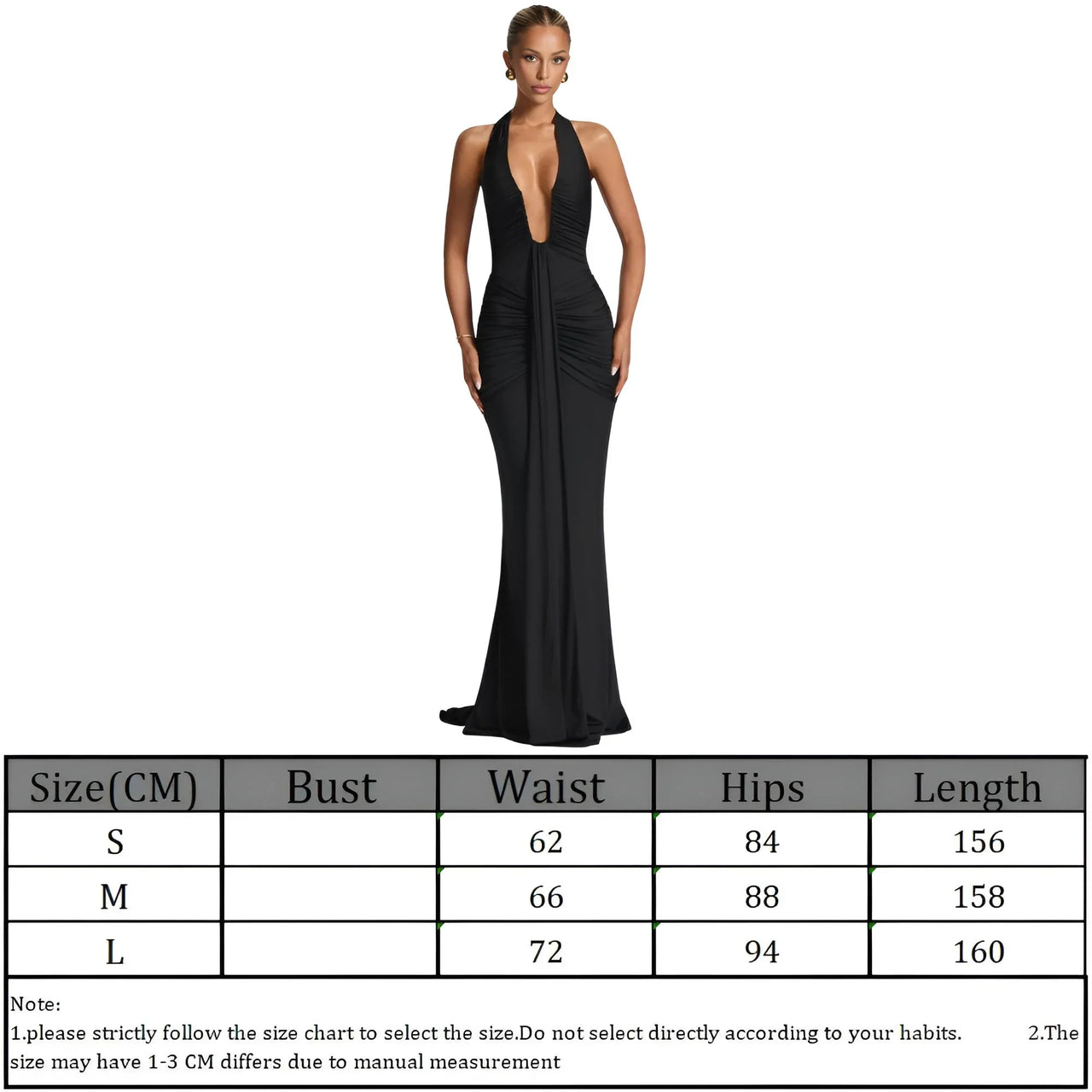 Deep V-Neck Halter Maxi Dress Women's Sleeveless Ruched Gown Draped Club Party Long Dress, Drestiny, Maxi Dresses, Dresses, Sleeveless, S, M, L, 4, 6, 8, 10, United States, USA, Canada, Australia, New Zealand, United Kingdom, UK, White, Black, Wine Red, Sky Blue, Green, Purple, V-neck maxi dress, Halter neck dress, Summer Maxi Dress, Wedding Guest maxi dress, Backless maxi dress, elegant maxi dress, shopdrestiny.com