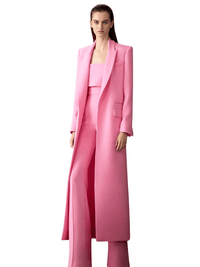 Thumbnail for Designer Custom-Made Women Suits Sets Fashion Long Blazer+Wide Leg Pants 2 Piece Elongated Jacket Formal Suit -, Outfit Sets , Drestiny , Blazers, Dress Pants, Jackets, Long Sleeves, Pant Sets, Pant Suits, Pink, Sets , Drestiny , www.shopdrestiny.com