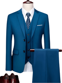 Thumbnail for Luxury Solid Color Single Breasted Suits For Men -, Suit , Drestiny , 3XL, 4XL, 5XL, 6XL, Australia, Black, Blue, Canada, Dark Blue, Dark Green, Dark Grey, Dark Red, Grey, Khaki, Lake Blue, Light Blue, New Zealand, Purple, Red, Royal Blue, Suits, United Kingdom, United States, White, Wine Red , Drestiny , www.shopdrestiny.com