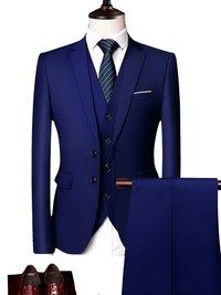 Thumbnail for Luxury Solid Color Single Breasted Suits For Men -, Suit , Drestiny , 3XL, 4XL, 5XL, 6XL, Australia, Black, Blue, Canada, Dark Blue, Dark Green, Dark Grey, Dark Red, Grey, Khaki, Lake Blue, Light Blue, New Zealand, Purple, Red, Royal Blue, Suits, United Kingdom, United States, White, Wine Red , Drestiny , www.shopdrestiny.com