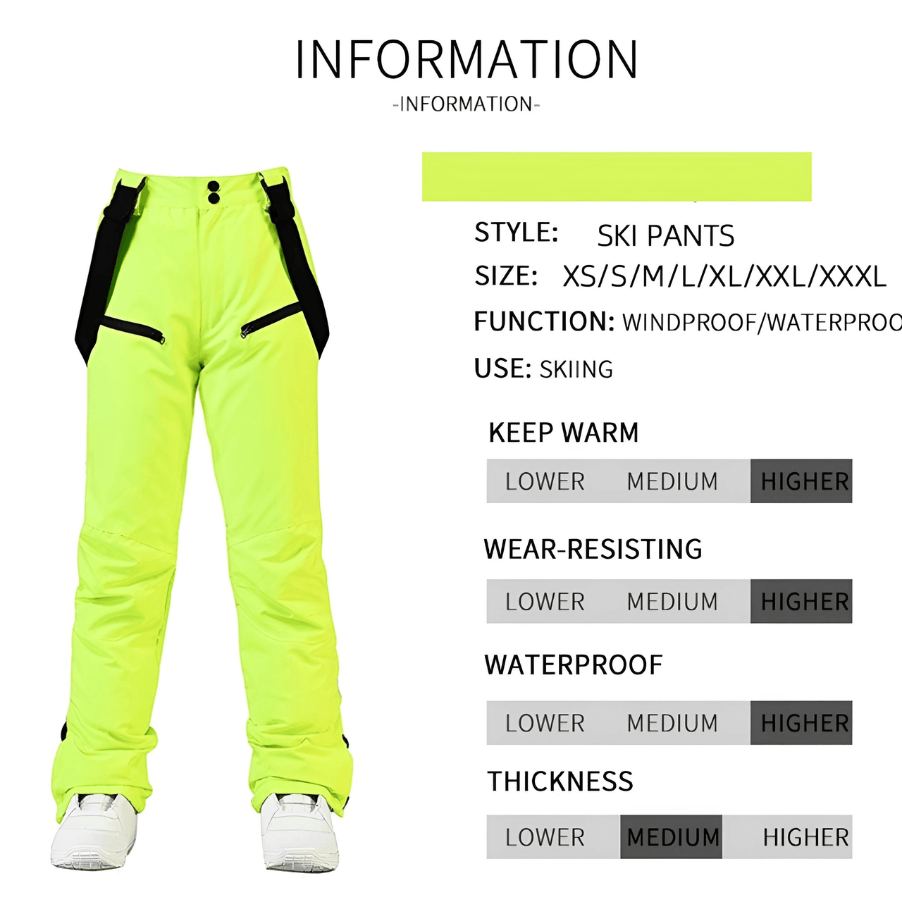 Women's High Quality Ski Pants -, Snow Pants , Drestiny , Australia, Black, Brown, Canada, Grey, L, Light Blue, M, Neon Green, Off White, Purple, S, Sky Blue, Snow Pants, United Kingdom, United States, White, XL, XS, XXL, XXXL, Yellow , Drestiny , www.shopdrestiny.com