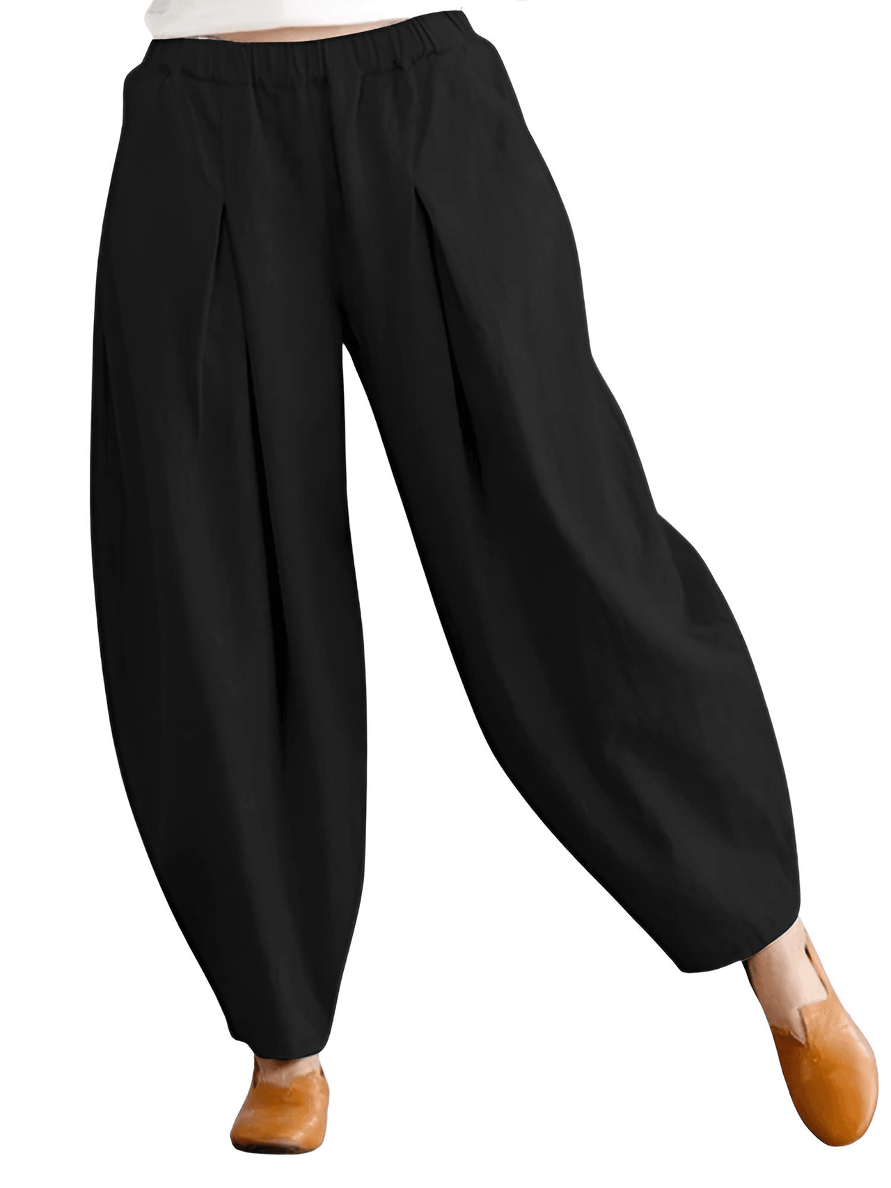 Elastic Waist Trousers Women's Casual Baggy Pants Elegant Loose Wide Leg Pants Vintage Cotton -, Pants , Drestiny , 4XL, 5XL, Australia, Beige, Casual Pants, Dark Blue, Dark Orange, FR, L, M, Navy, New Zealand, Orange, S, United Kingdom, United States, XL, XXL, XXXL , Drestiny , www.shopdrestiny.com