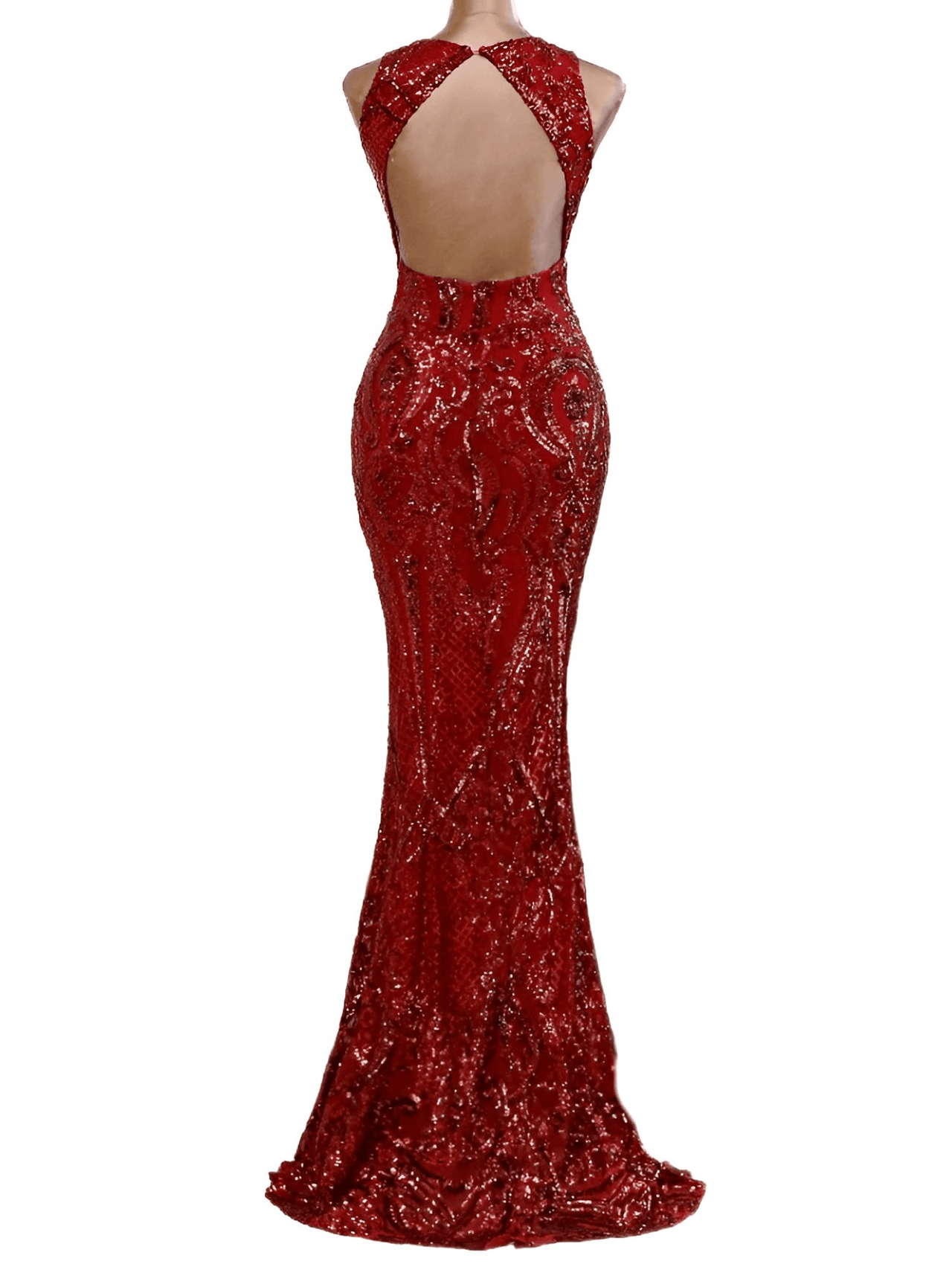 Elegant Backless White Mermaid Gown - Now in Other Colors! -, Dresses , Drestiny , 10, 12, 14, 2, 4, 6, 8, Australia, Black, Canada, Dark Green, Dark Red, FR, Gold, Maxi Dresses, New Zealand, Sleeveless, United Kingdom, United States , Drestiny , www.shopdrestiny.com