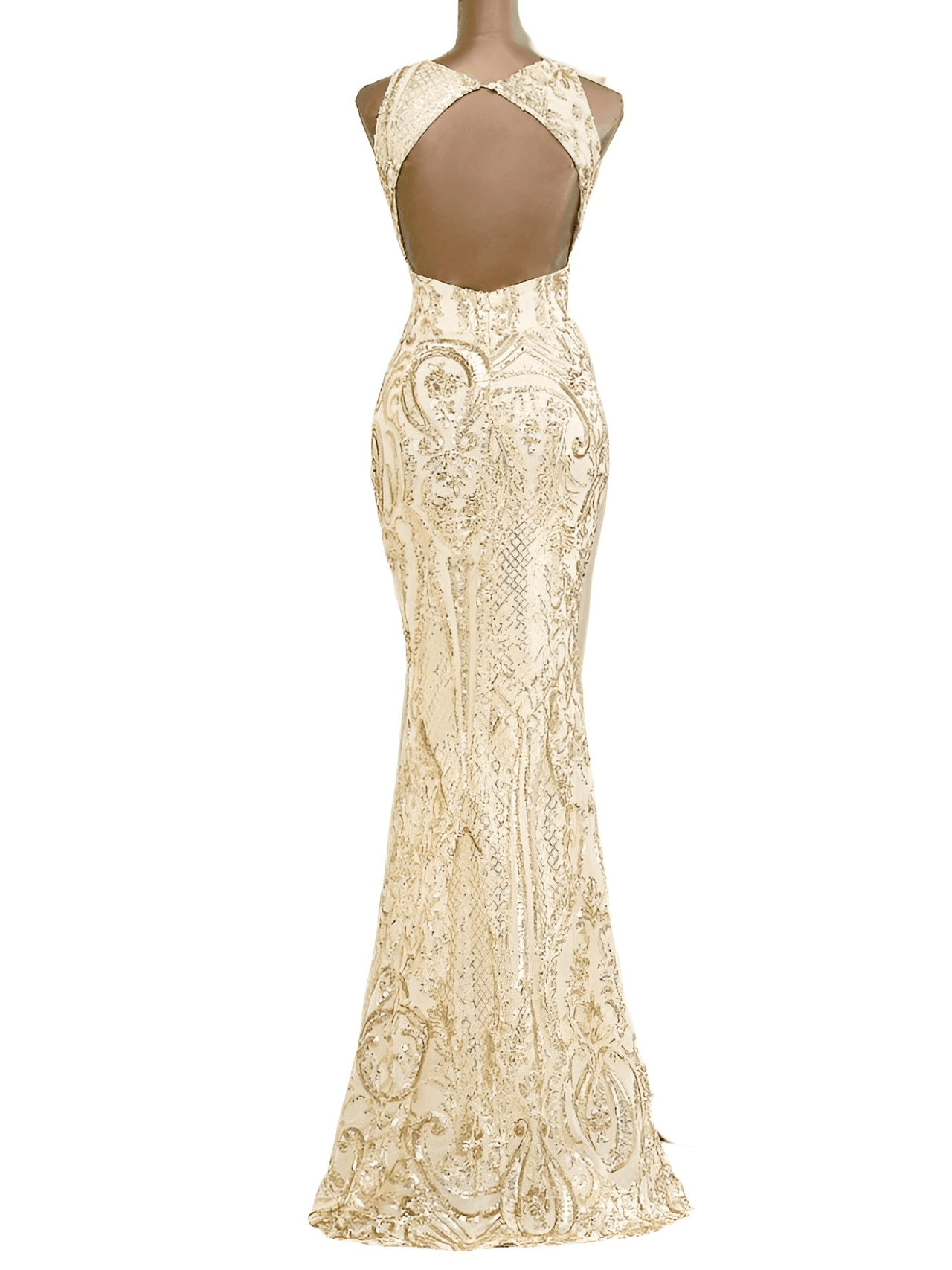 Elegant Backless White Mermaid Gown - Now in Other Colors! -, Dresses , Drestiny , 10, 12, 14, 2, 4, 6, 8, Australia, Black, Canada, Dark Green, Dark Red, FR, Gold, Maxi Dresses, New Zealand, Sleeveless, United Kingdom, United States , Drestiny , www.shopdrestiny.com